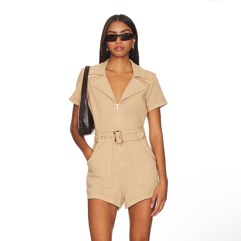 WORN ONCE: Outlaw Romper in Tanline